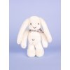 Doudou et Compagnie Paris Doudou Plyšový zajačik so šatkou biely 35 cm