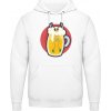 AWDis Hoodie Mikina - Dizajn - Smrtka v Pive - Arktická biela - XL - Pánske