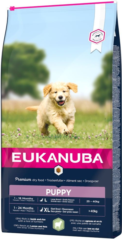 Eukanuba Puppy Large & Giant Breed jahňacie s ryžou 2 x 12 kg