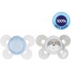 CHICCO Cumlík Physio Comfort silikónový 0-6m chlapec - bodky/mýval 2 ks 74931.21A