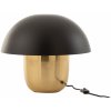 J-Line by Jolipa Čierno-zlatá kovová stolná lampa Mushroom antik - Ø 40* 34cm - J-Line by Jolipa