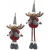 Dekorácia MagicHome Vianoce, Sob, červený, so sivým svetríkom, teleskopické nohy, 88 cm