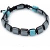 Magnetický Hematitový Náramok Shamballa Kocky Tyrkys 1ks