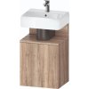 Duravit Qatego skrinka 44x35x64.5 cm závesná kúpeľňová skrinka pod umývadlo dub QA4076L55550000
