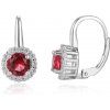 Olivie Strieborné náušnice ČERVENÝ ZIRKÓN 4324 Ag 925; ≤3,4 g.