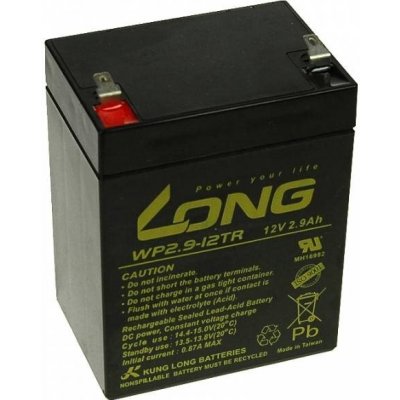 Batéria pre záložné zdroje Long 12V 2.9Ah olovený akumulátor F1 (WP2.9-12TR) (PBLO-12V002,9-F1A)