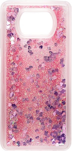 Púzdro iWill Glitter Liquid Heart Case POCO X3 Pro ružové