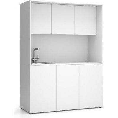 Kuchynka PLAN NIKA s drezom a batériou 1481 x 600 x 2000 mm biela ľavé