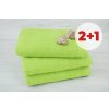 Set 2 uterákov EKONOM limetkový + uterák ZADARMO