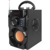 Retro reproduktor A11, 10 W, Bluetooth, FM rádio, USB, Micro SD, AUX, diaľkové ovládanie, vstavaná dobíjacia batéria.