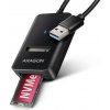 AXAGON ADM2-AM USB-A 10Gbps - M.2 NVMe & SATA SSD adaptér, kábel USB-A 10cm