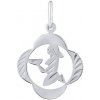 Silvego Strieborný prívesok znamenie zverokruhu Panna - štvorlístok SILVEGOB10281S09