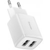 Baseus nabíjačka do siete Compact 2xUSB 10,5W biela 6932172606916 NoName