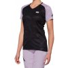 Dámsky cyklistický dres s krátkymi rukávmi 100% Airmatic Women'S Short Sleeve Jersey Black/Lavender S