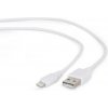 Gembird nabíjací Lightning 8-pin (M) na USB 2.0 (M), 2 m, biely CC-USB2-AMLM-2M-W