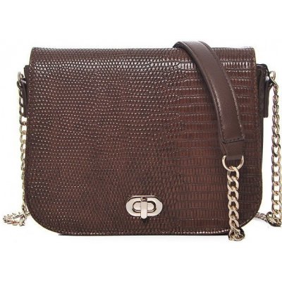 Kabelka Fashion Croc crossbody hnedá hnědá