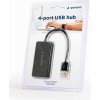 GEMBIRD 4-portový USB rozbočovač, čierny UHB-U2P4-04