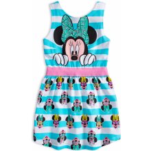 Dievčenské letné šaty Disney Minnie Summer tyrkysové pruhy