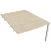 Hobis Pracovný stôl Uni k pozdĺ. reťazeniu, 120x75,5x160 cm, agát/biela