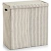 Zeller Skládací pytel na prádlo, oblečení STRIPES - dvoukomorový koš na prádlo, objem 120 l, ZELLER