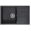 Reginox Mini Amsterdam 760.0 Black metalic (Granitový kuchynský drez s odkvapkávačom. Montáž na pracovnú dosku. Hĺbka vaničky 18 cm. Minimálna šírka skrinky 60 cm, čierny)