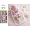 Mamido Mamido Bábika bábätko v ružovom svetri s cumlíkom 35 cm