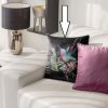 Eurofirany s pastelovou potlačou VELVET 177 Kolibrík čierna Zamat 45 x 45 cm