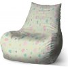 Sablio Sedací vak Bean Srdiečka a špirály - 60 x 70 x 70 cm