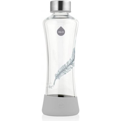 Equa Glass sklenená fľaša na vodu farba Feather 550 ml