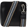 NovaKabelka.sk Grana Nera s prídavným popruhom IX kožená talianska crossbody kabelka čierna