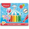 MAPED Color'Peps Wax Jumbo, voskovky, trojhranné, hrubé (12 farieb)