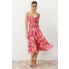 Trendyol Multicolored A-Line Rose Detailed Woven Dress ružová 36 Trendyol 8683049527350