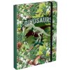 Baagl A4 Dinosaurus zelená - BAAGL Desky na školní sešity A4 Dinosaurus / 23x32x3 cm (A-31602)