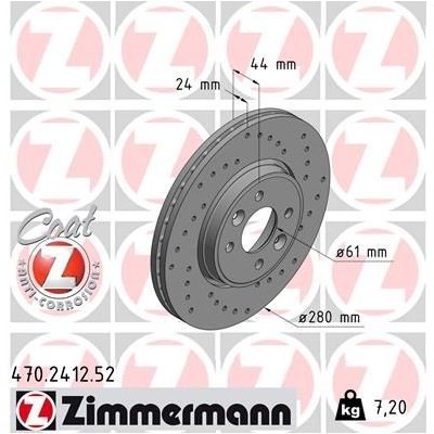 Brzdový kotúč ZIMMERMANN 470.2412.52