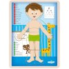WOODY Obojstranné puzzle Ľudské telo - Chlapec (anglicky)