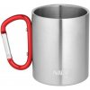 Kempingový hrnek NILS Camp NC17110 s karabinou 300ml červený