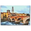 Vymalujsisam.sk Diamantovanie podľa čísiel - Kamenný most - Ponte Pietra, Verona Veľkosť: 40x60cm, Rám: Bez rámu, iba zrolované plátno, Diamanty: Okrúhle