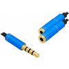 Priechod: Jack 3,5 mm zástrčka - 2 zásuvky Jack 3,5 mm, 30 cm.