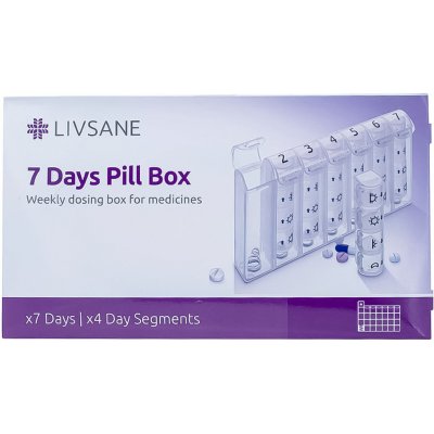 Livsane Týždenný dávkovač liekov 7 dňový a 4 dielny