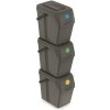 Kôš na triedený odpad SORTIBOX II 3x25l šedý kameň