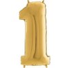 Nafukovací balónik číslo 1 zlatý 66cm - Grabo