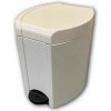 Odpadkový kôš s pedálom PEDAL 7 L s vedrom - biely - PLAST TEAM 15-1313-bi