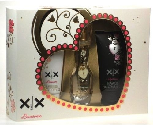 Mexx XX Lovesome pre ženy EDT 20 ml + Mysterious sprchový gél 50 ml + Lovesome sprchový gél 50 ml darčeková sada