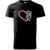 Nemecký ovčiak v srdci - Klasické pánske tričko vyššej gramáže - M ( Čierna )