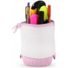 FunPlay FP-5674 Peračník, Držiak na písacie potreby 2v1, 19x12 cm, bielo-ružový