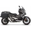 Kompletná sada bočných čiernych hliníkových kufrov SHAD TERRA BLACK 47L/47L, vrátane montážnej sady SHAD HONDA X-ADV 750