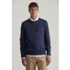 Gant EMBOSSED C NECK SWEAT modrá