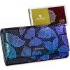 Dámska kožená peňaženka s modro-fialovými motýlikmi Peterson