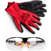PRACOVNÉ OCHRANNÉ RUKAVICE L/9 + OKULIARE PRIEZRAČNÉ OCHRANNÉ PROTI STRIEKANIU