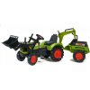 FALK - Šliapací traktor Claas Arion 430 s nakladačom, rýpadlom a vlečkou (FA-2070Y)
